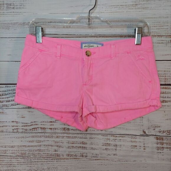 Kids Girls Abercrombie Pink Jean Shorts - Picture 2 of 10